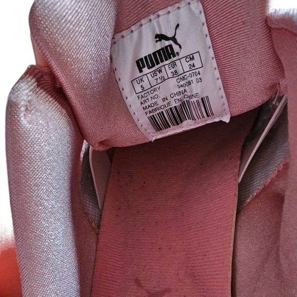 Puma  Mostro Perforated Pink Flat Sole Sneakers. Size 7,5 - Picture 7 of 7